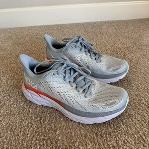 Hoka One One Clifton 8 in Blue and Orange - Brand new!